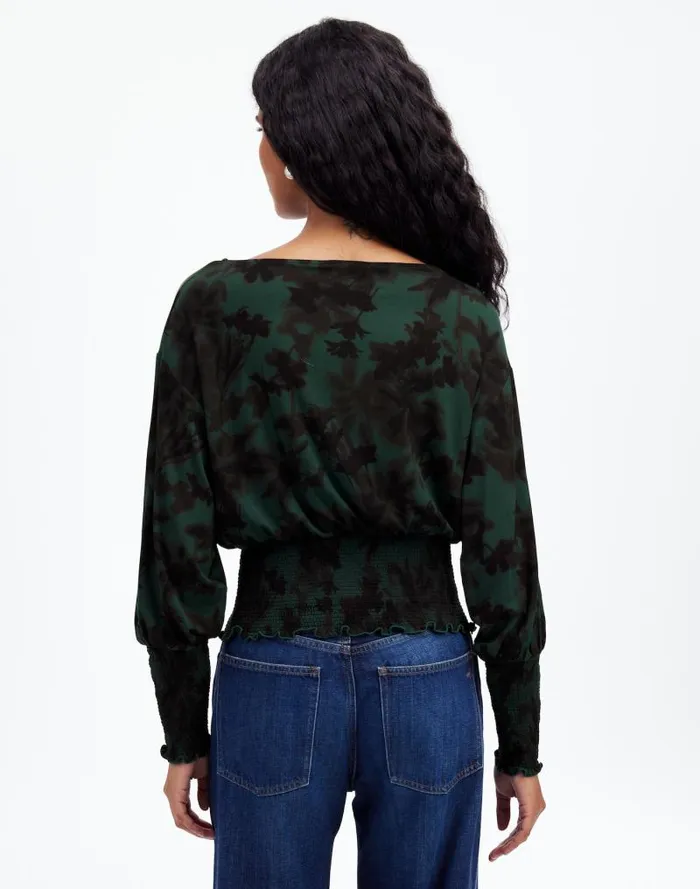 Women Cinched LongSleeve Top Luxury Forest Madewell Tops and Shirts