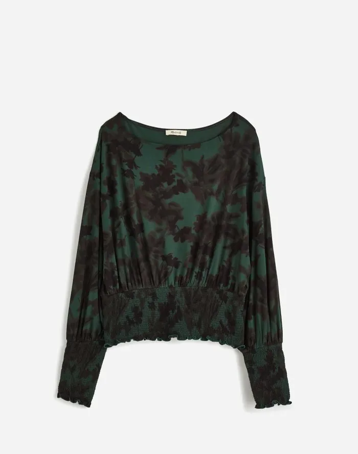 Women Cinched LongSleeve Top Luxury Forest Madewell Tops and Shirts