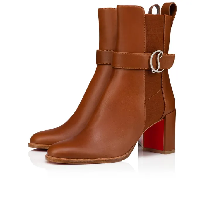 Women CL Chelsea Booty 70 Mm Low Boots 8211 Calf Leather 8211 Cuoio Brown Christian Louboutin Ankle Boots Women CL Chelsea Booty 70 Mm Low Boots 8211 Calf Leather 8211 Cuoio Brown Christian Louboutin Ankle Boots