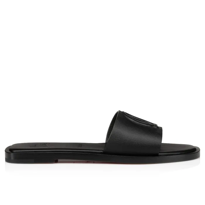 Women CL Mule Mules 8211 Calf Leather 8211 Black Black Christian Louboutin Sandals and Slides