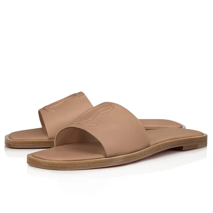 Women CL Mule Mules 8211 Calf Leather 8211 Leche Beige Christian Louboutin Sandals and Slides Women CL Mule Mules 8211 Calf Leather 8211 Leche Beige Christian Louboutin Sandals and Slides