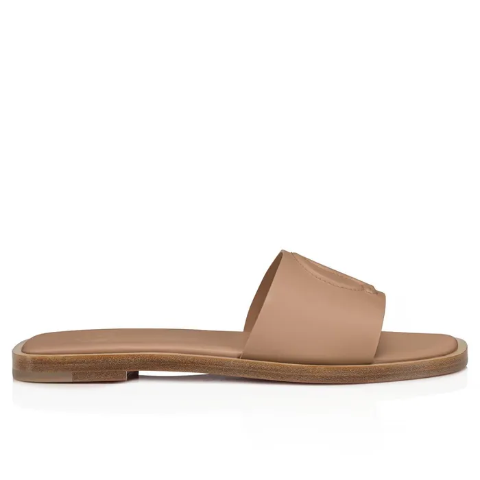 Women CL Mule Mules 8211 Calf Leather 8211 Leche Beige Christian Louboutin Sandals and Slides