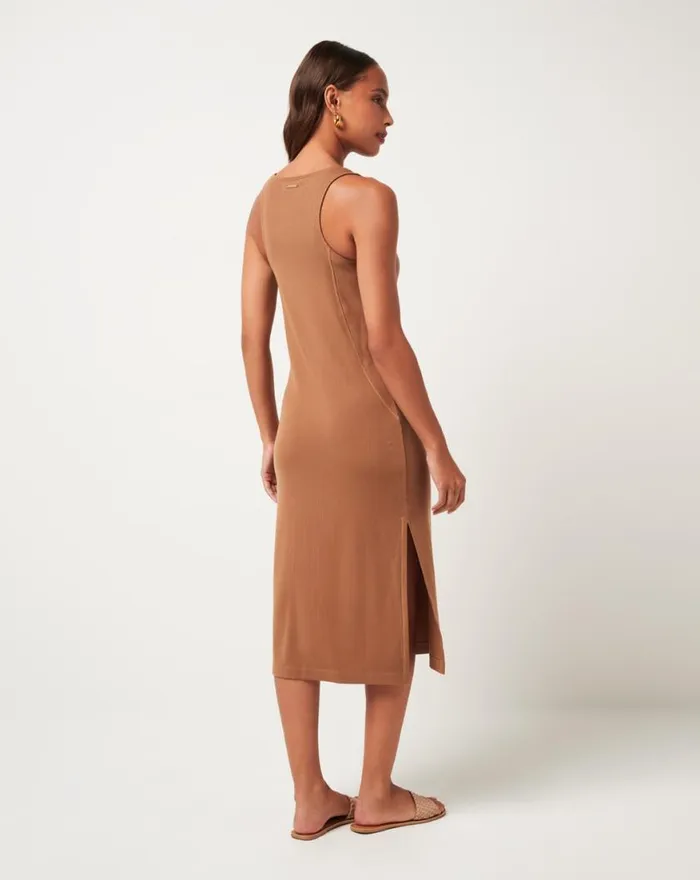 Women CLOUD RIB HADLEY WOOD DRESS Chestnut TravisMathew Dresses