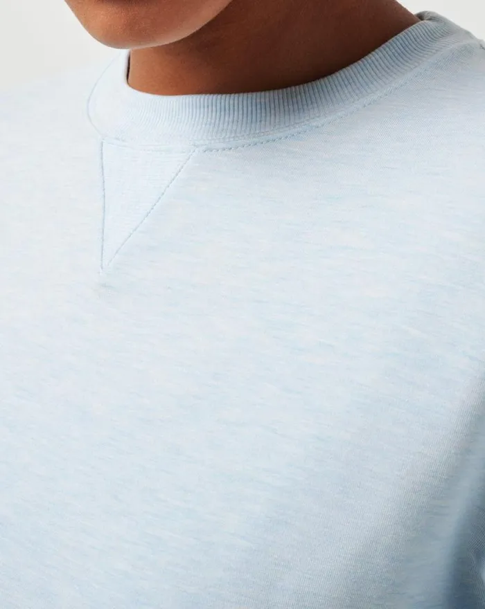 Women CLOUD TERRY CREW Heather Baby Blue TravisMathew Hoodies and Pullovers