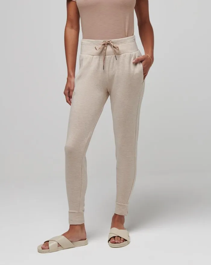 Women CLOUD TERRY TIE JOGGER Heather Natural TravisMathew Pants