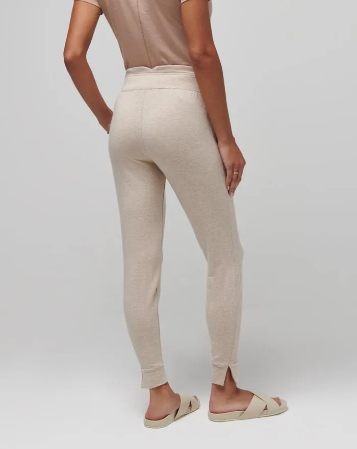 Women CLOUD TERRY TIE JOGGER Heather Natural TravisMathew Pants