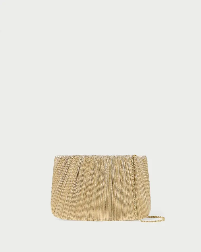 Women Clutches Loeffler Randall Brit Gold Lam Pleated Clutch I Clutches I Handbags Women Clutches Loeffler Randall Brit Gold Lam Pleated Clutch I Clutches I Handbags