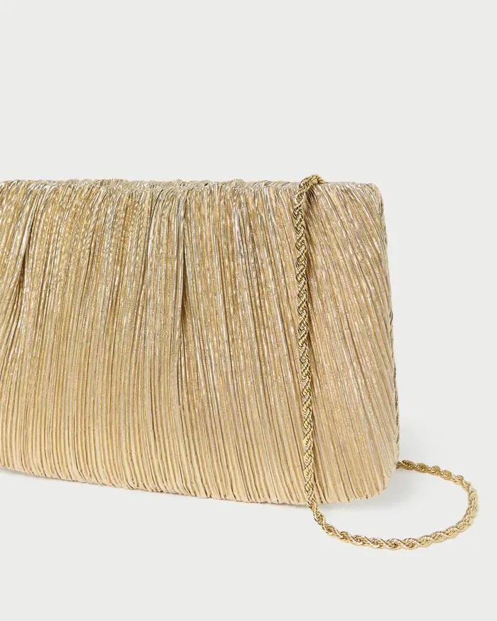 Women Clutches Loeffler Randall Brit Gold Lam Pleated Clutch I Clutches I Handbags Women Clutches Loeffler Randall Brit Gold Lam Pleated Clutch I Clutches I Handbags