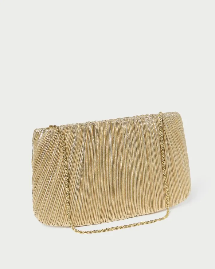 Women Clutches Loeffler Randall Brit Gold Lam Pleated Clutch I Clutches I Handbags Women Clutches Loeffler Randall Brit Gold Lam Pleated Clutch I Clutches I Handbags