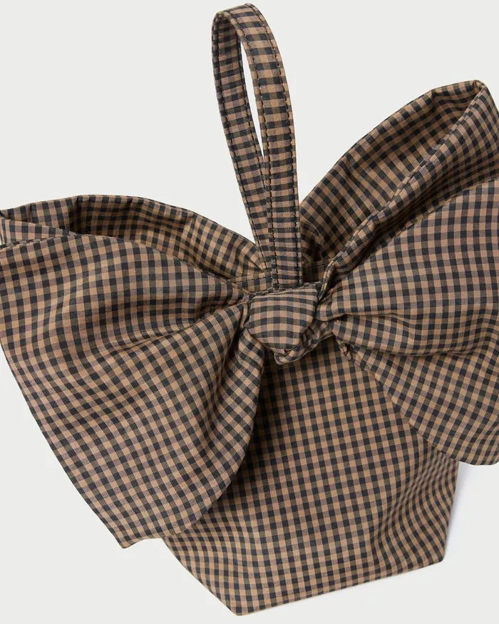 Women Clutches Loeffler Randall Ruby BrownBlack Check Bow Bag Women Clutches Loeffler Randall Ruby BrownBlack Check Bow Bag