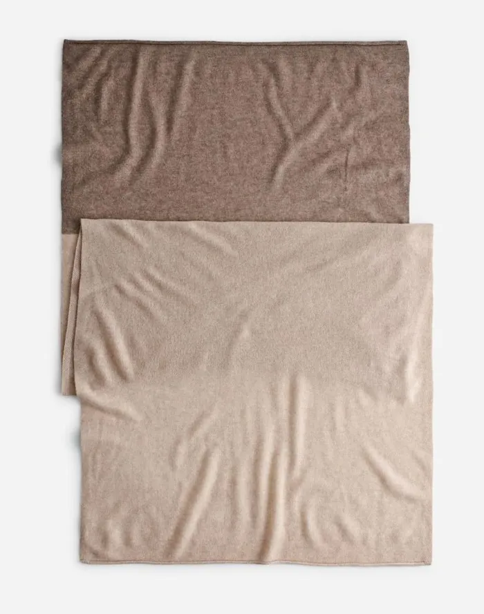Women Colorblock Cashmere Scarf Hthr Sandstone Madewell Scarves