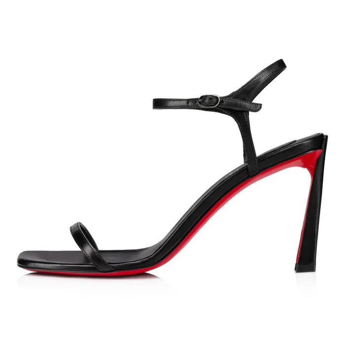 Women Condora Sandal 85 Mm Sandals 8211 Leather 8211 Black Black Christian Louboutin Sandals and Slides