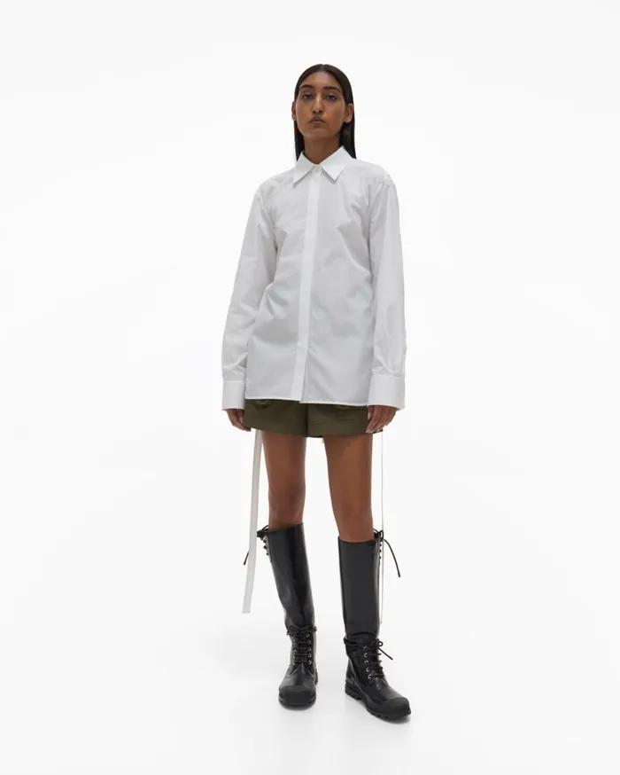 Women Corset Shirt White Helmut Lang Tops