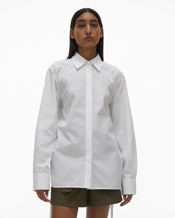 Women Corset Shirt White Helmut Lang Tops
