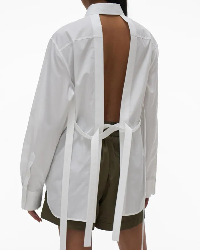 Women Corset Shirt White Helmut Lang Tops
