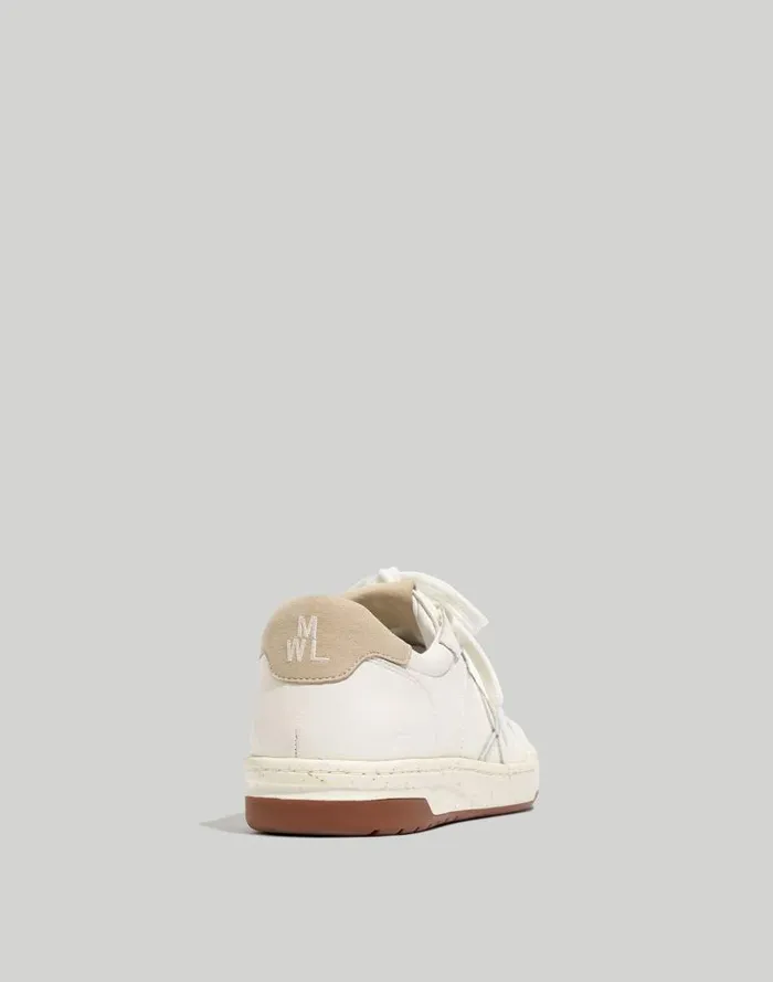 Women Court Sneakers In White Leather Ivory Multi Madewell Sneakers