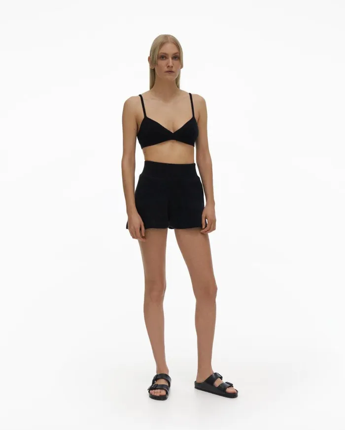 Women Cozy Bra Black Helmut Lang Sweaters