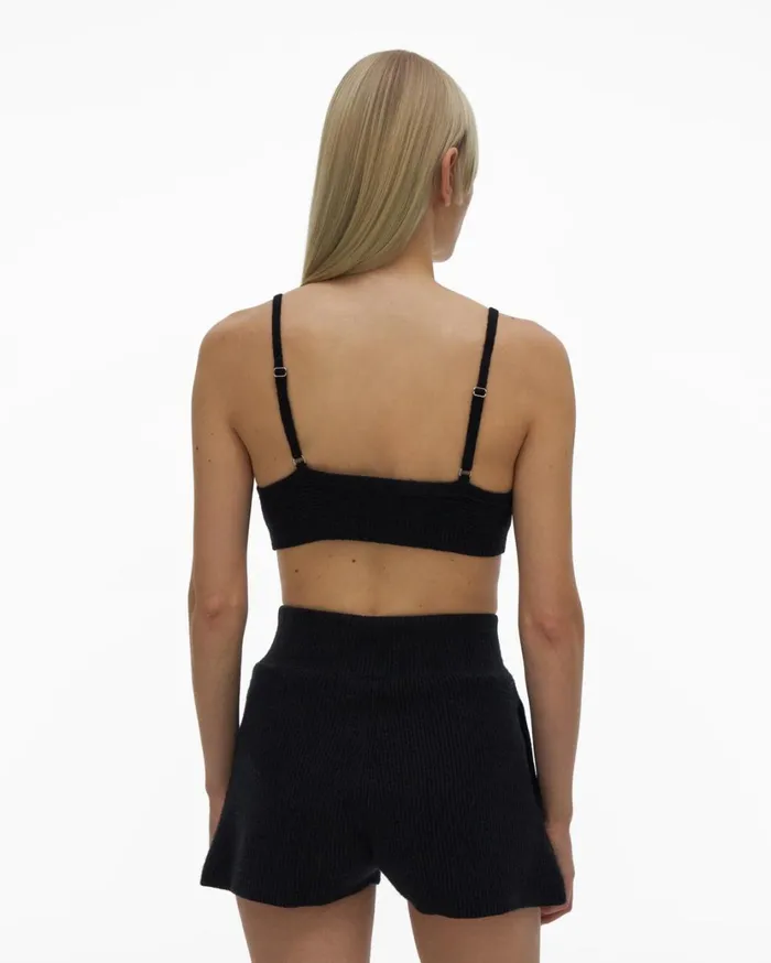 Women Cozy Bra Black Helmut Lang Sweaters