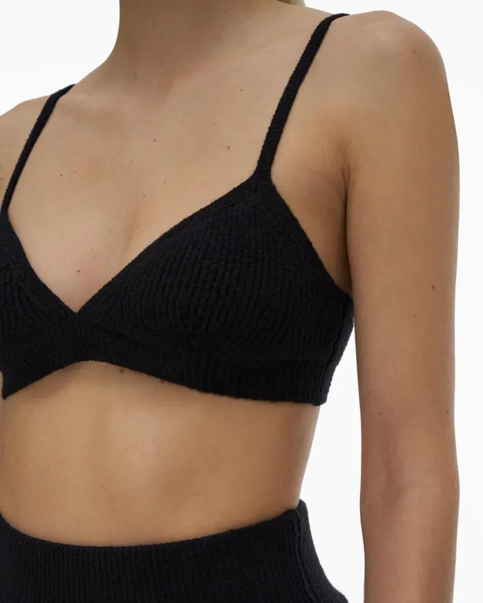 Women Cozy Bra Black Helmut Lang Sweaters