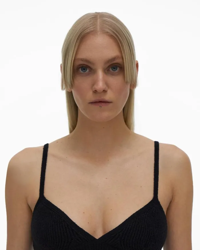 Women Cozy Bra Black Helmut Lang Sweaters