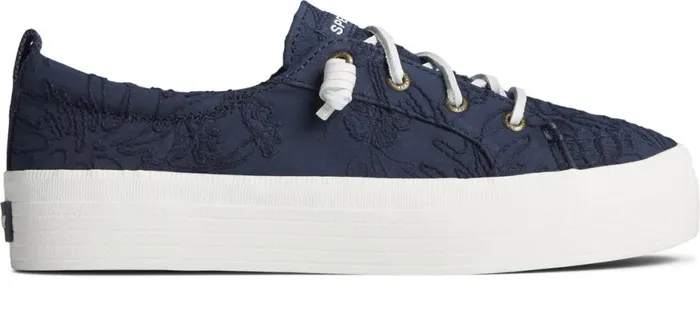 Women Crest Vibe Platform Lace Platform Sneaker Navy Sperry Sneakers