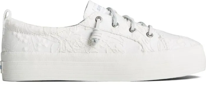 Women Crest Vibe Platform Lace Platform Sneaker White Sperry Sneakers