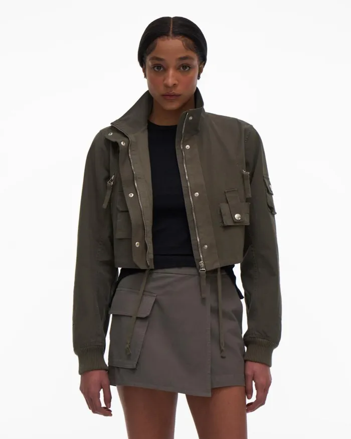 Women Cropped Bomber Alpine Helmut Lang Jackets