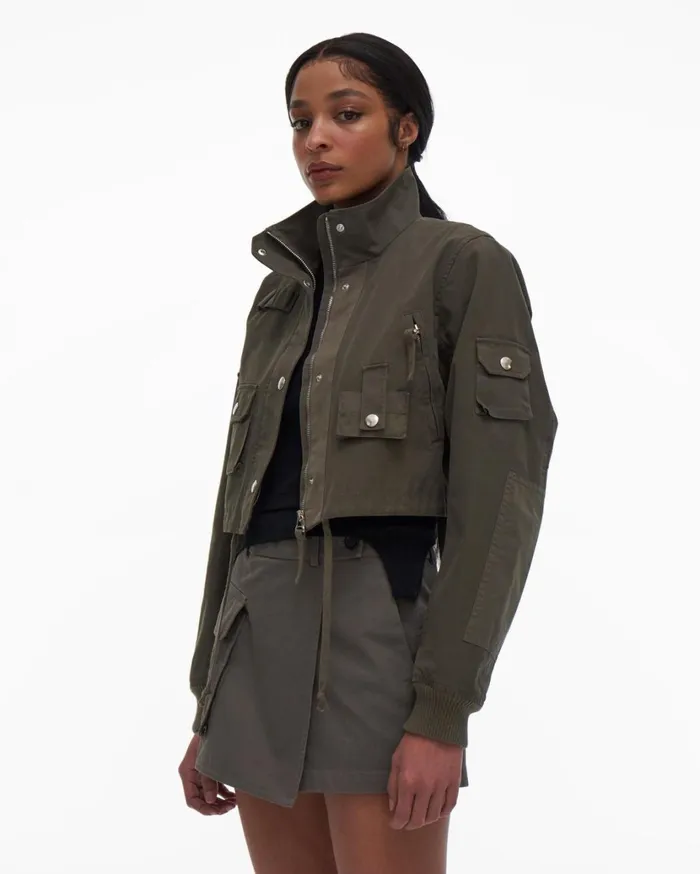 Women Cropped Bomber Alpine Helmut Lang Jackets