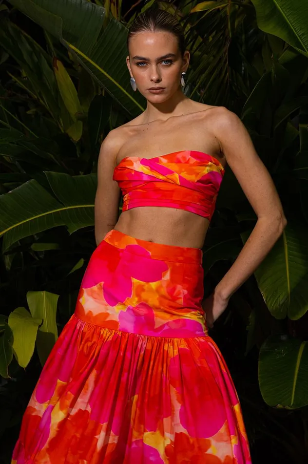 Women Crops Runaway The Label AYLA TOP Oralie Orange