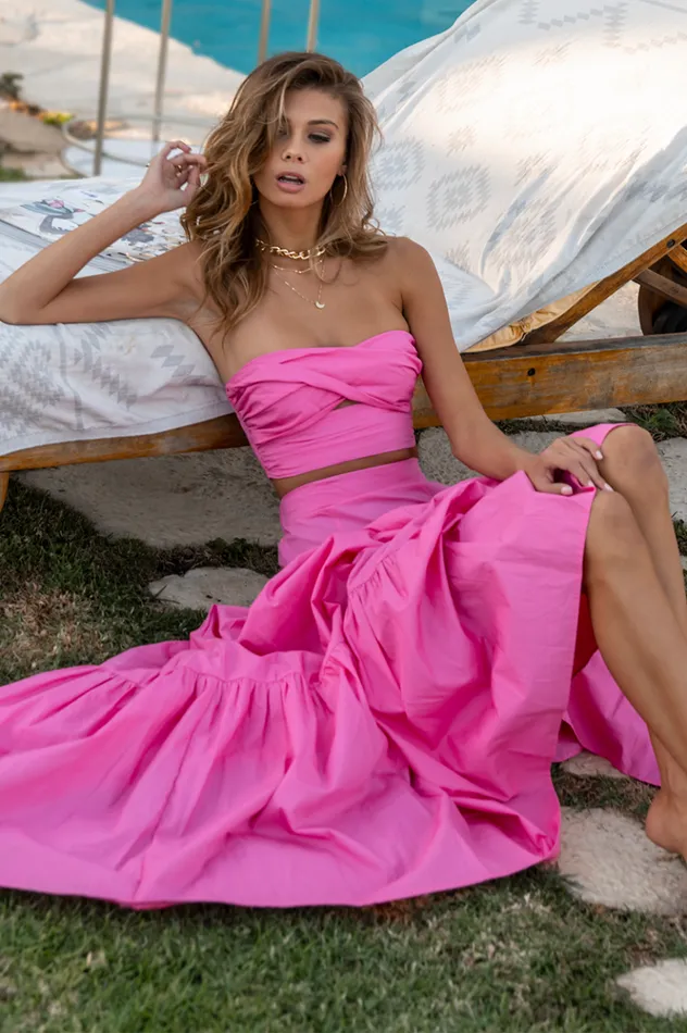 Women Crops Runaway The Label Ayla Top Pink
