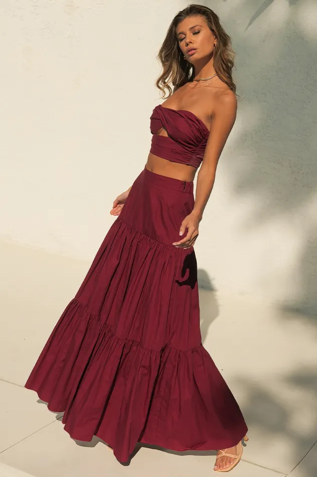 Women Crops Runaway The Label Ayla Top Wine Women Crops Runaway The Label Ayla Top Wine
