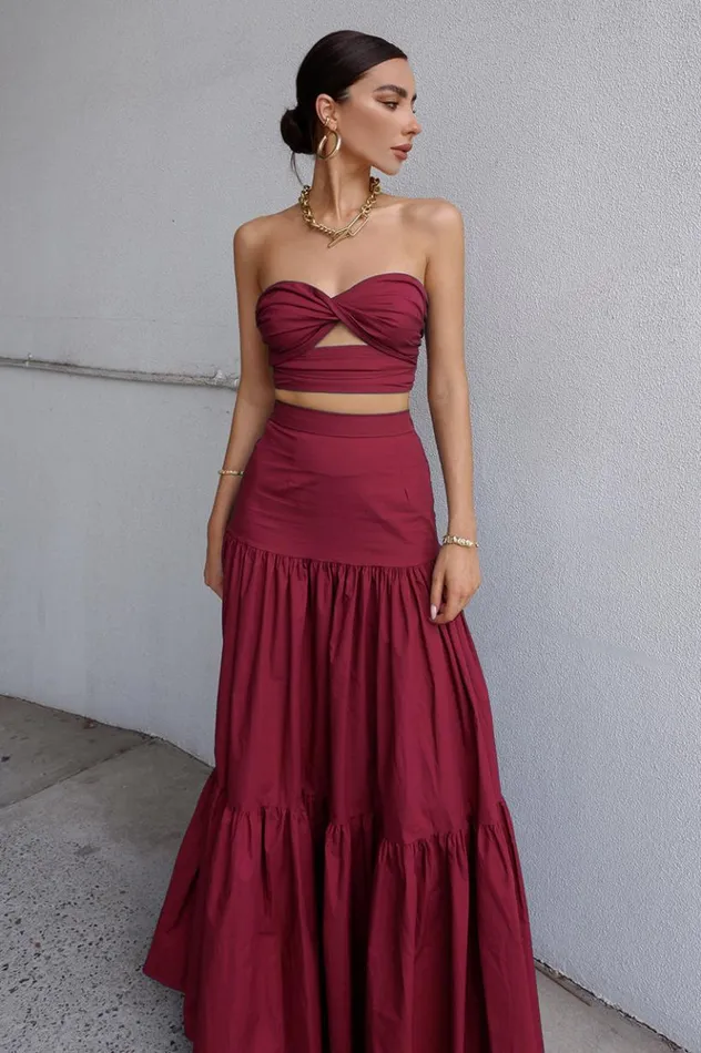 Women Crops Runaway The Label Ayla Top Wine Women Crops Runaway The Label Ayla Top Wine