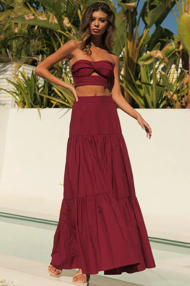 Women Crops Runaway The Label Ayla Top Wine Women Crops Runaway The Label Ayla Top Wine