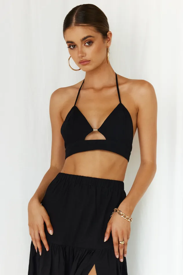 Women Crops Runaway The Label Coco Top Black