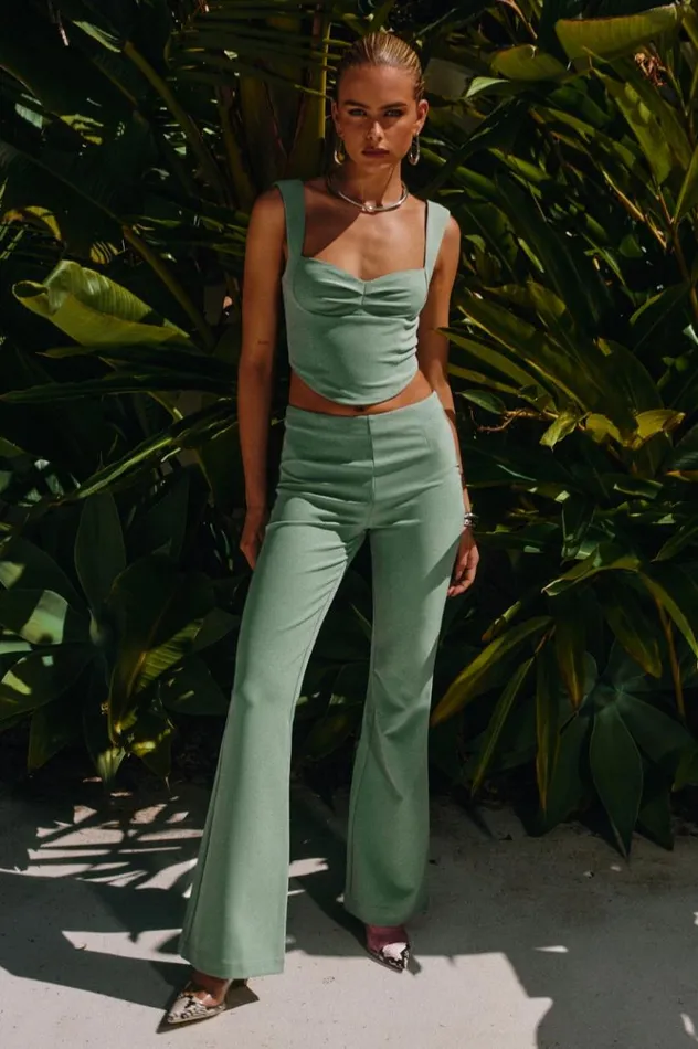 Women Crops Runaway The Label ELOISA TOP Sage Women Crops Runaway The Label ELOISA TOP Sage