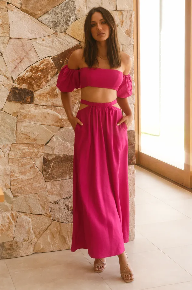 Women Crops Runaway The Label Jolie Top Fuchsia Women Crops Runaway The Label Jolie Top Fuchsia