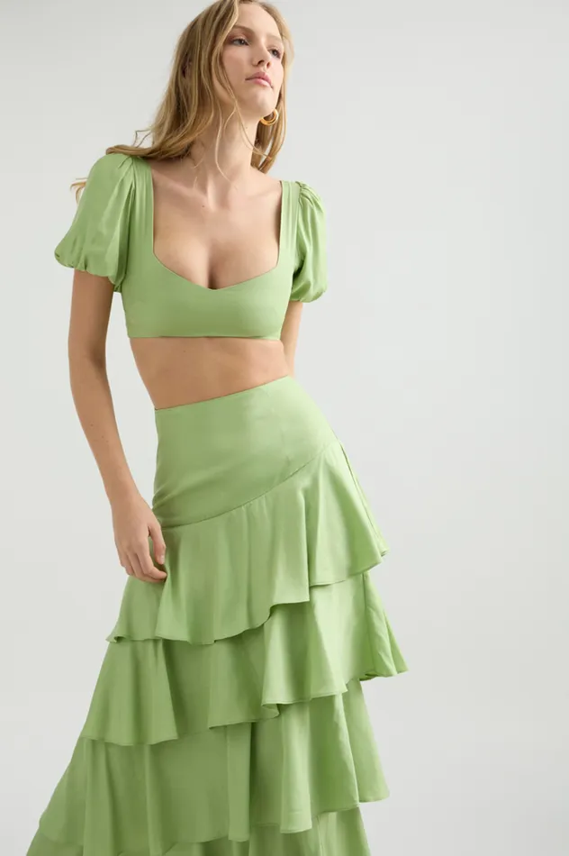 Women Crops Runaway The Label Priya Top Matcha Women Crops Runaway The Label Priya Top Matcha