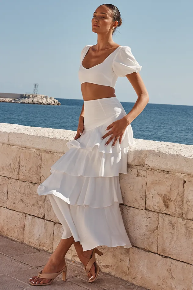Women Crops Runaway The Label Priya Top White Women Crops Runaway The Label Priya Top White
