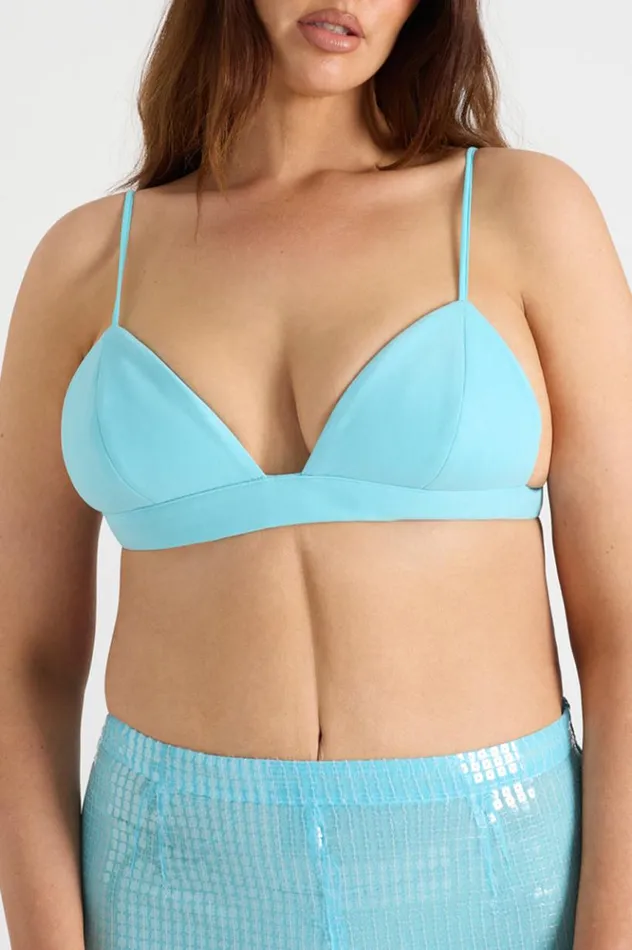 Women Crops Runaway The Label THE BRA TOP Aqua Women Crops Runaway The Label THE BRA TOP Aqua