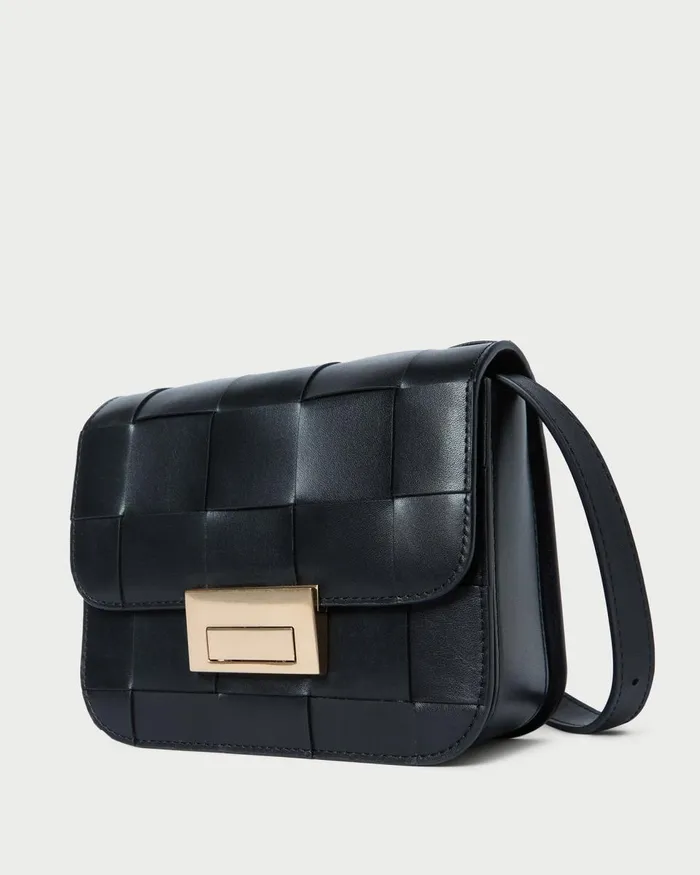 Women Crossbodies Loeffler Randall Desi Black Woven Leather Crossbody Women Crossbodies Loeffler Randall Desi Black Woven Leather Crossbody
