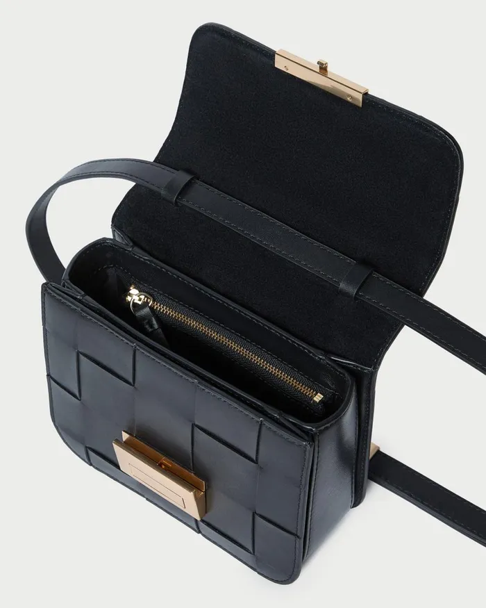 Women Crossbodies Loeffler Randall Desi Black Woven Leather Crossbody Women Crossbodies Loeffler Randall Desi Black Woven Leather Crossbody