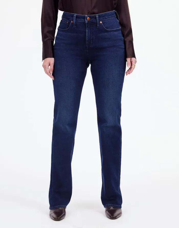 Women Curvy Kick Out FullLength Jeans In Kingston Wash Kingston Wash Madewell Jeans