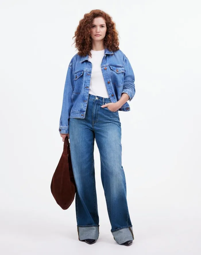Women Curvy SuperwideLeg Jeans In Fannin Wash Fannin Wash Madewell Jeans