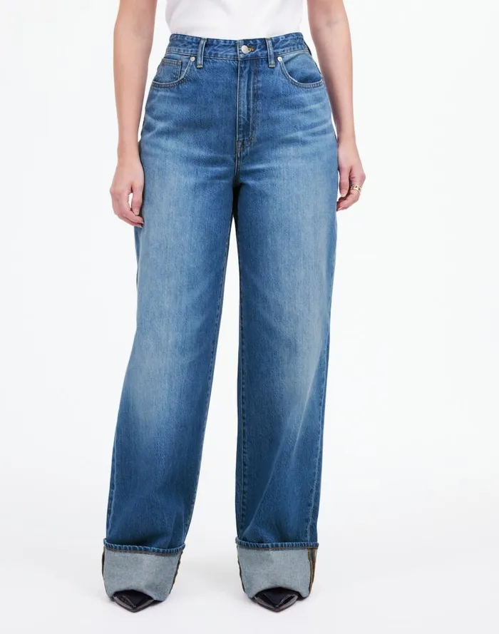 Women Curvy SuperwideLeg Jeans In Fannin Wash Fannin Wash Madewell Jeans