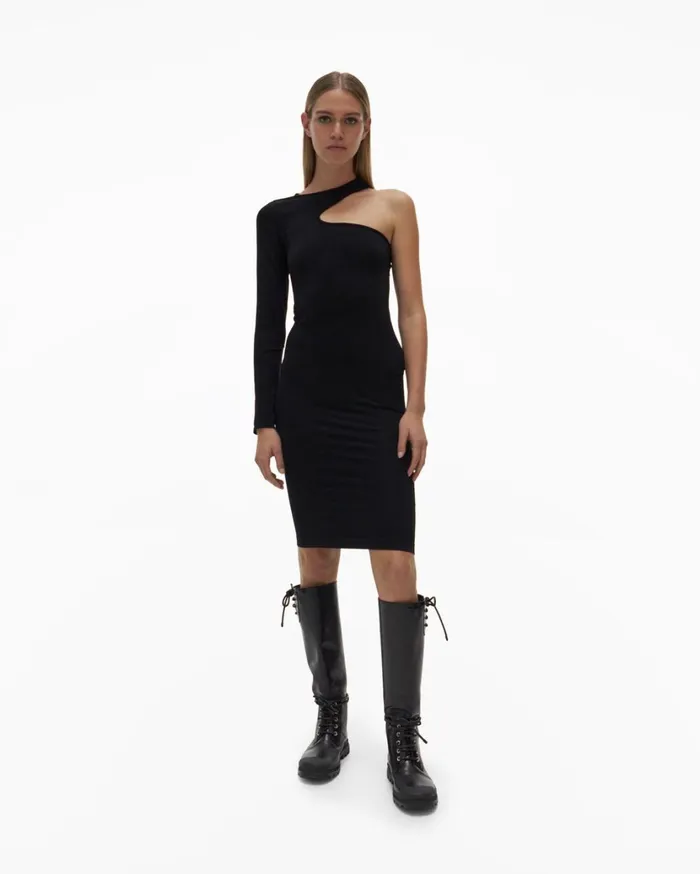 Women Cutout Dress Black Helmut Lang Dresses