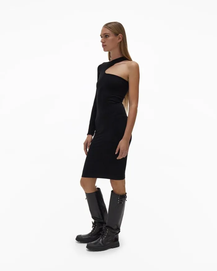 Women Cutout Dress Black Helmut Lang Dresses