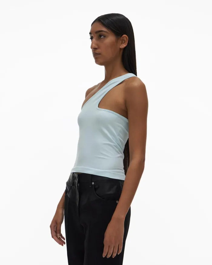 Women Cutout Tank Cyber Blue Helmut Lang Tops