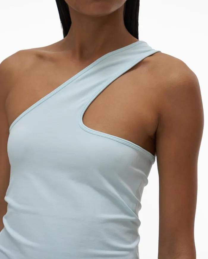 Women Cutout Tank Cyber Blue Helmut Lang Tops