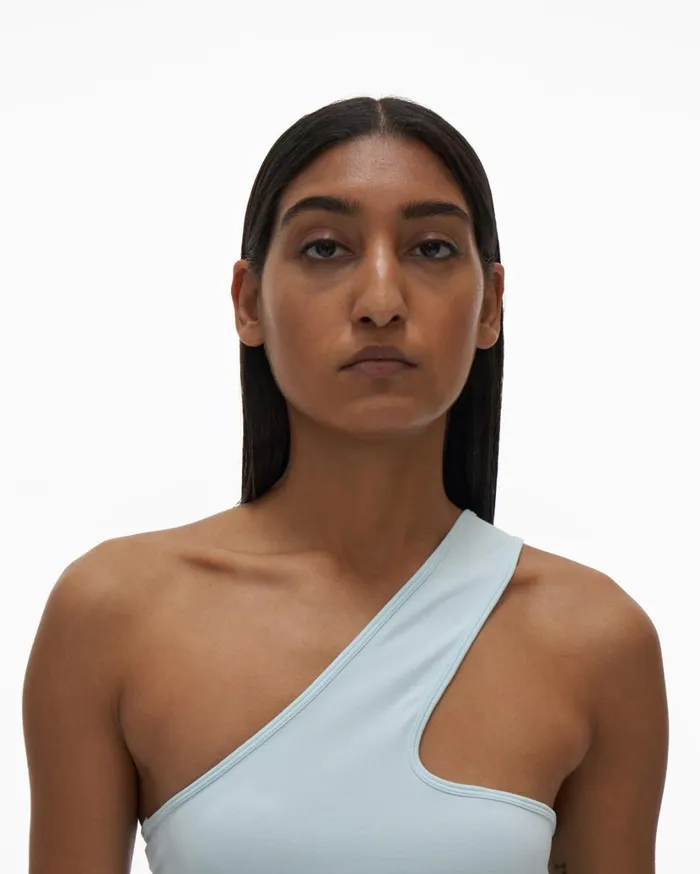 Women Cutout Tank Cyber Blue Helmut Lang Tops