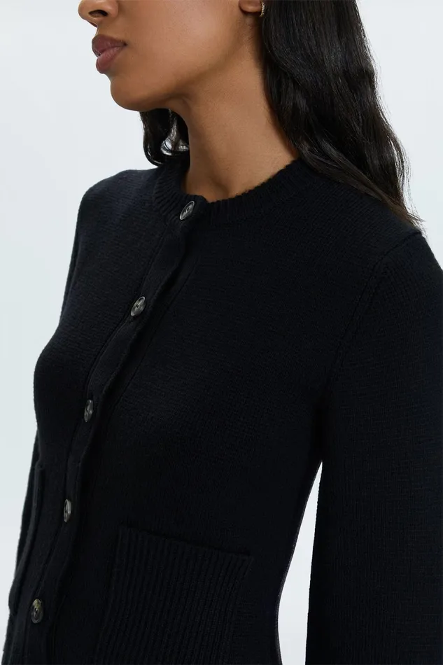 Women Dani Cardigan 8211 Noir Pistola Denim Sweaters and Knits